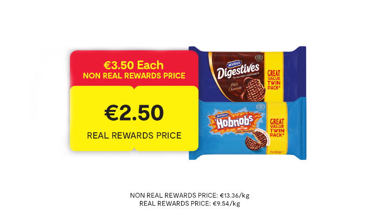 McVities Milk Chocolate Digestives/Hobnobs Twin Pack (262 g)