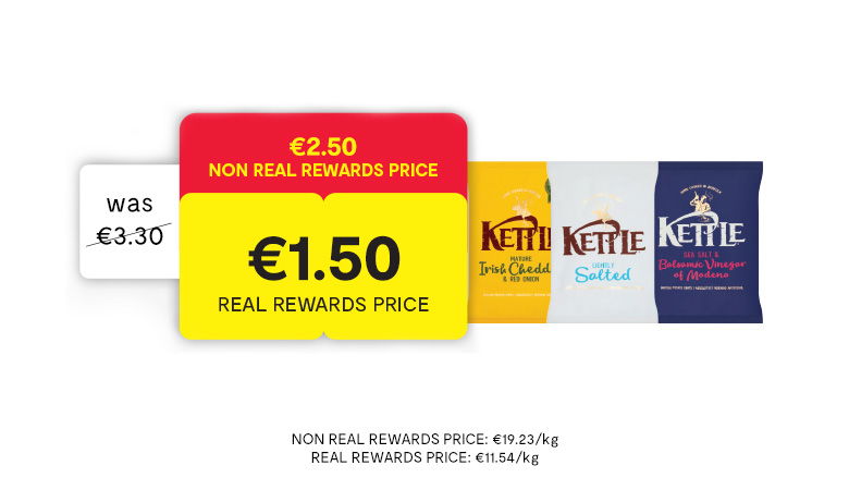 Kettle Sharing Crisps Range (130 g)