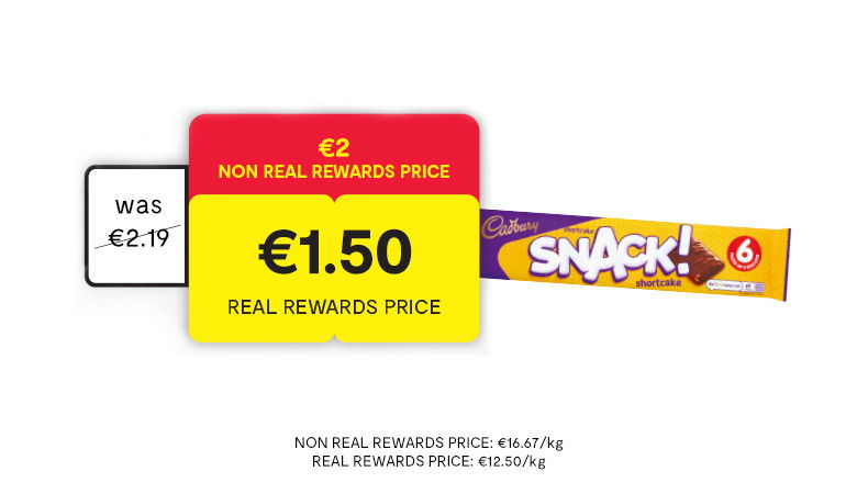 Cadbury Snack Shortcake Bar 6 Pack (120 g)