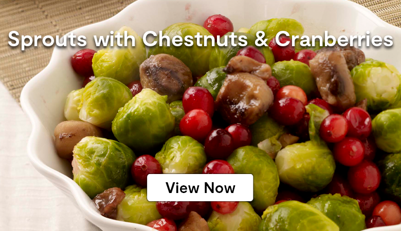 Brussel Sprouts with Chesnuts and Cranberries