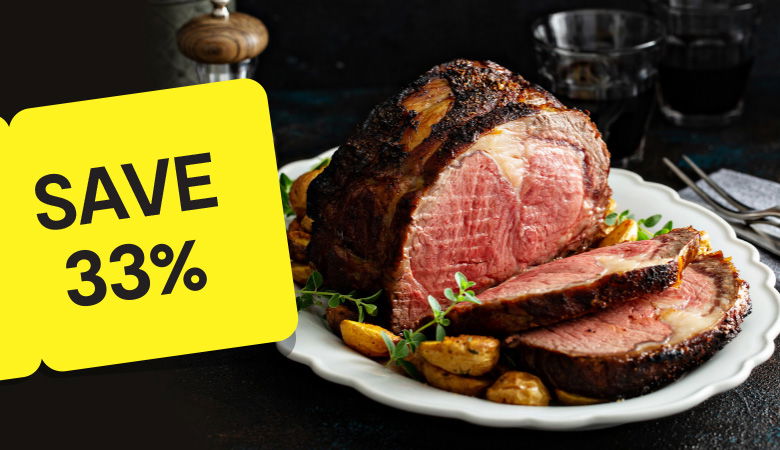 Images of chicken, beef & pork that are on offer at either 3 for €10 or 7 selected products on offer for a reduced price.