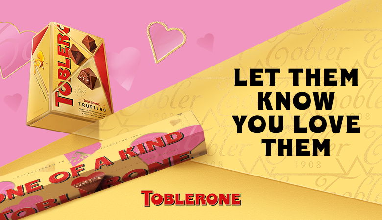 An advertisement for Toblerone for Mother's Day and Easter