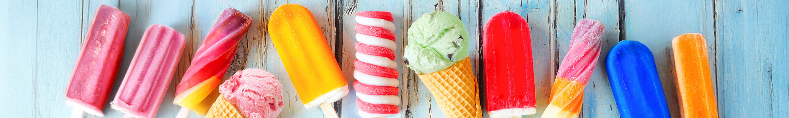 A selection of ice creams