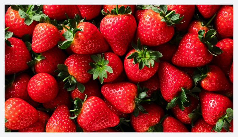 Summer fruits, lots of mixed berries, including zara strawberries