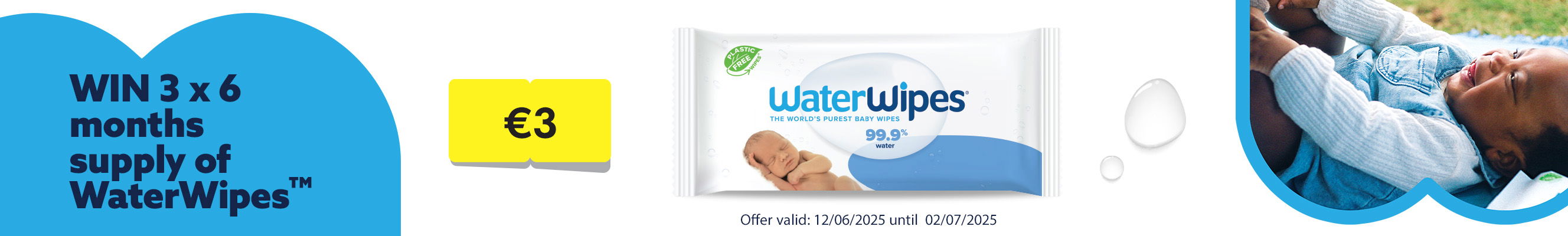 Waterwipes and the chance to win 6 months supply of wipes