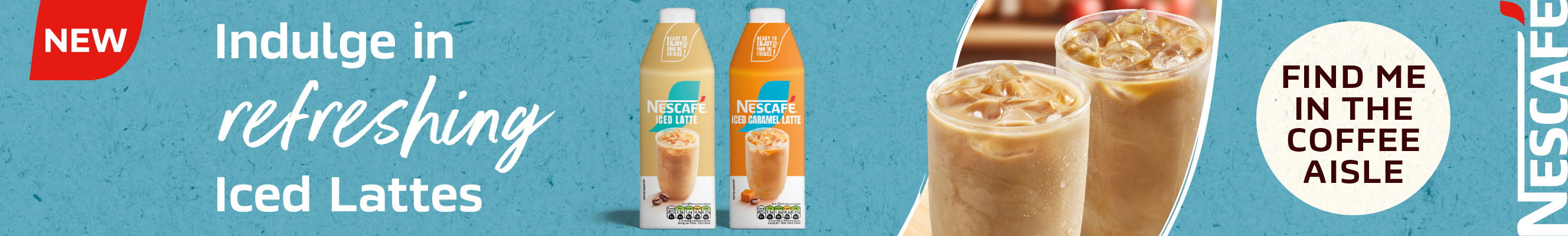 An advertisement for Nescafe new iced coffee