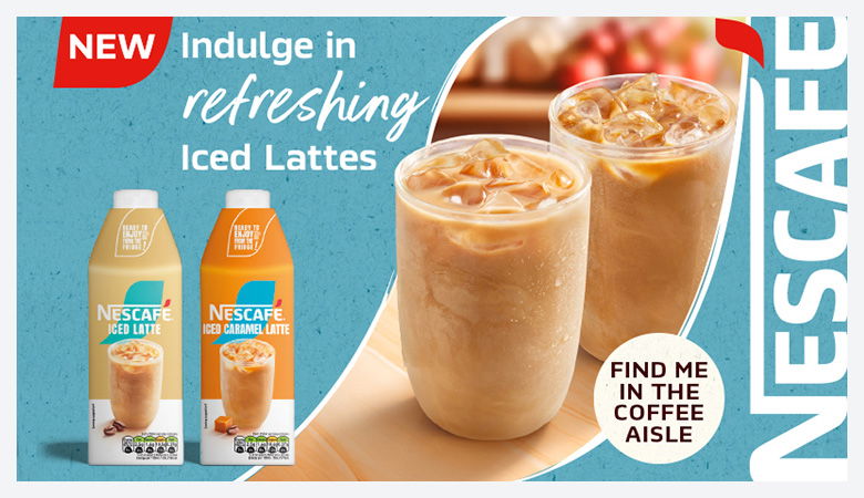 An advertisement for Nescafe new iced coffee
