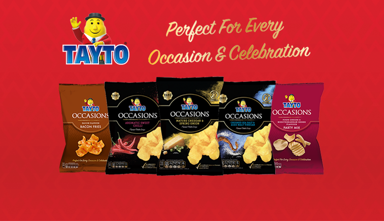 An advertisement for Tayto Occasions range