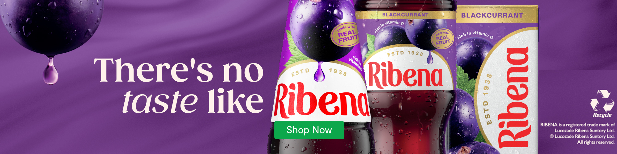 Advertisement for Ribena Blackcurrant