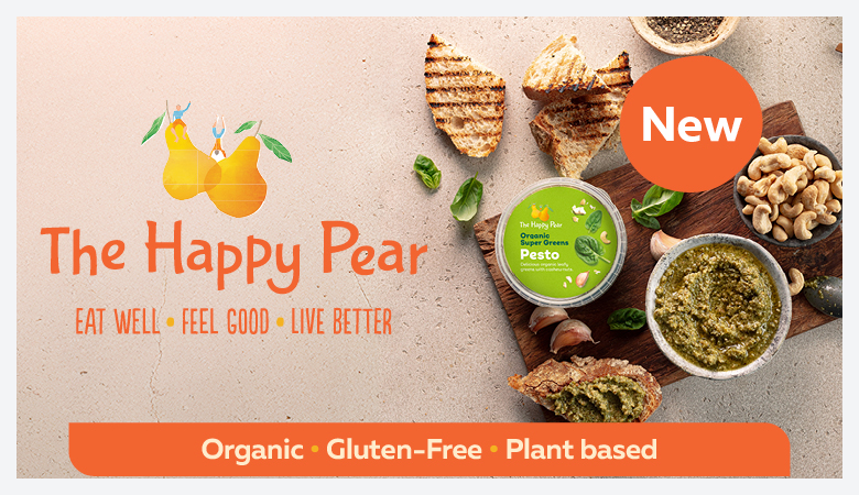 An advertisement for The Happy Pear products