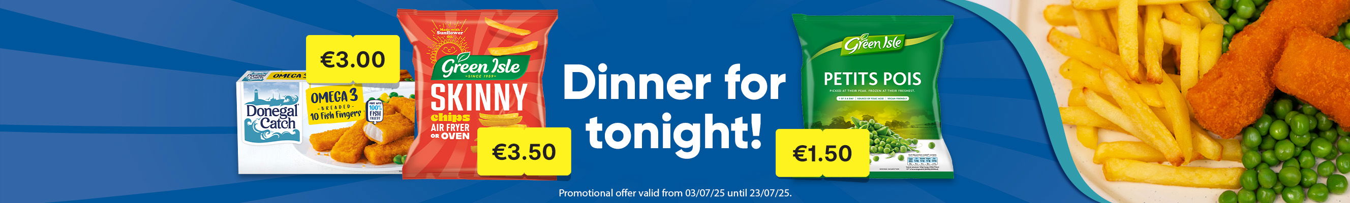 An advertisement for a selection of Green Isle products
