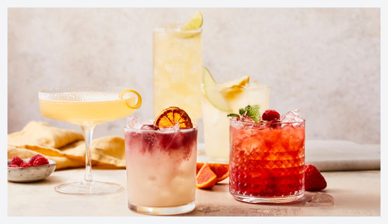 Various product imagery of alcohol on offer