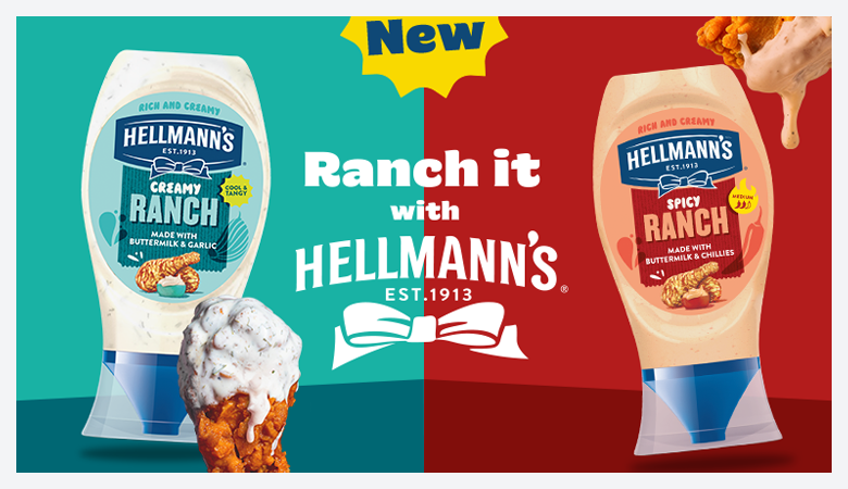 An advertisement for Hellmanns new Ranch mayo
