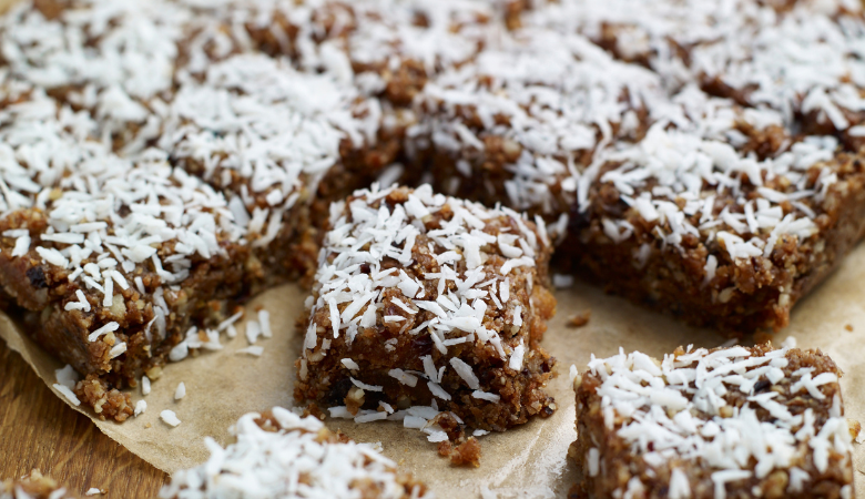peanut butter energy bites baked using Meridian Smooth Peanut Butter