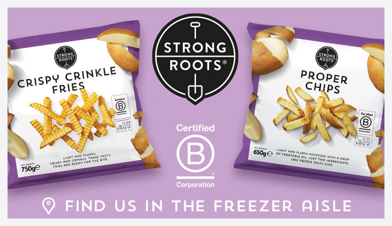 Advertisement for Strong Root fries