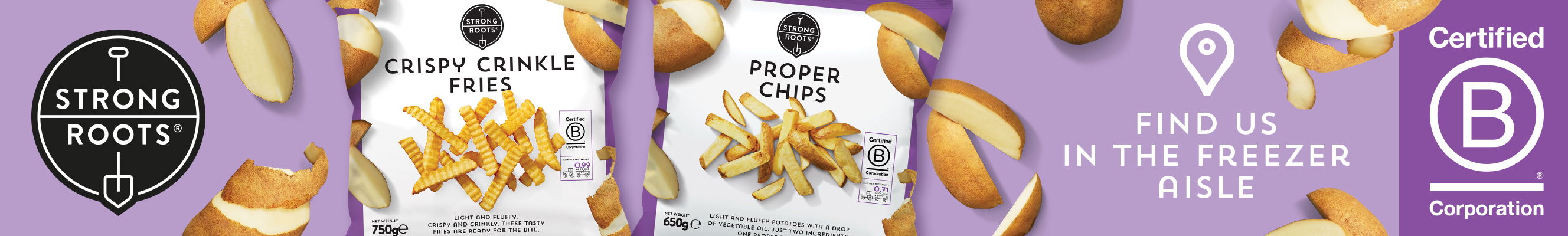 Advertisement for Strong Root fries