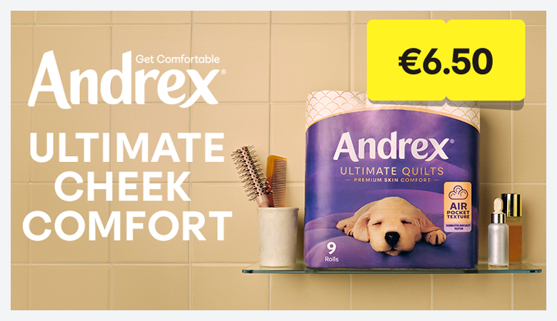 Advertisement for Andrex toilet paper on offer