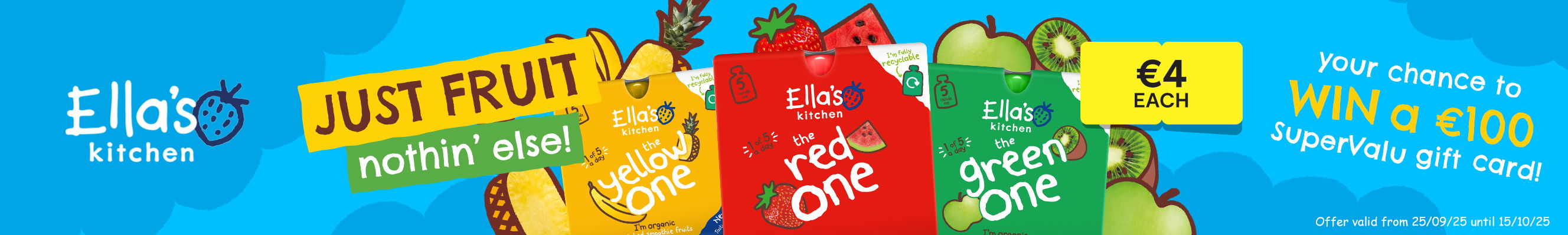 Win a SuperValu vouchers with Ellas Kitchen