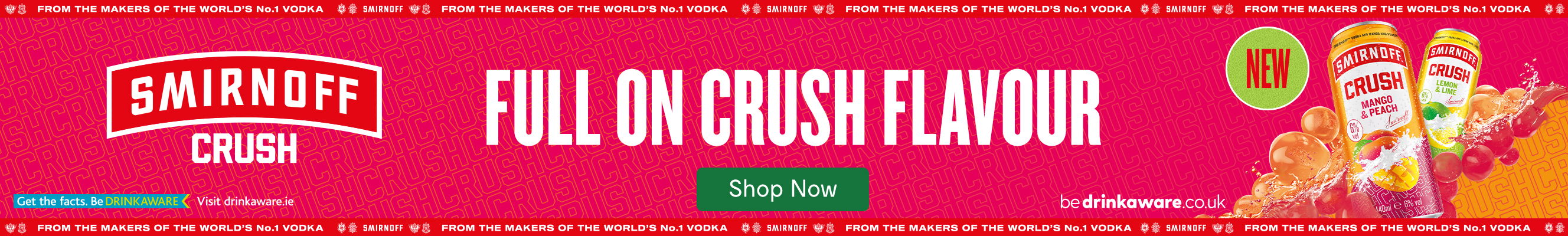 An advertisement for Smirnoff crush