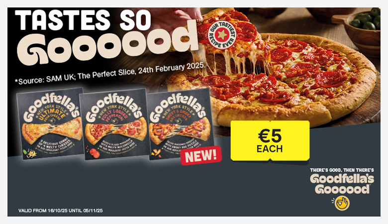 Advertisement for Goodfellas pizza