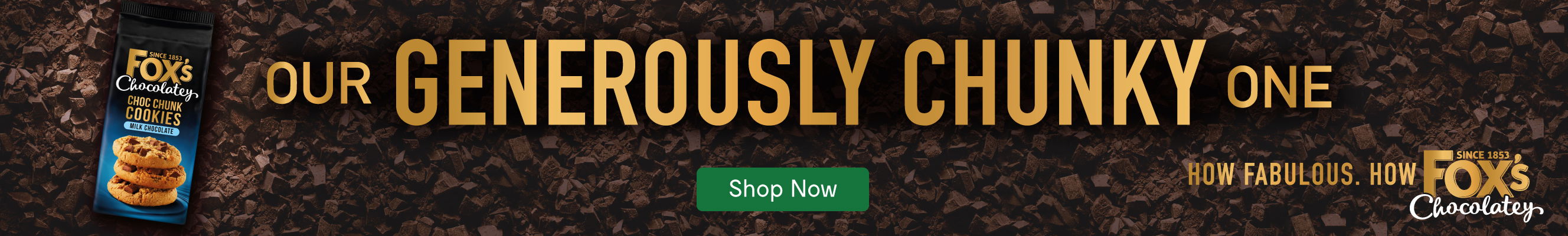 An advertisement for Fox's Biscuits