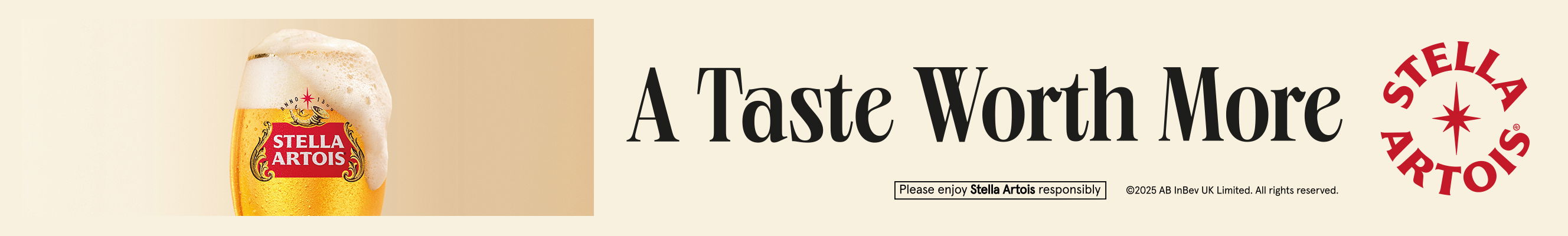 An advertisement for Stella Artois