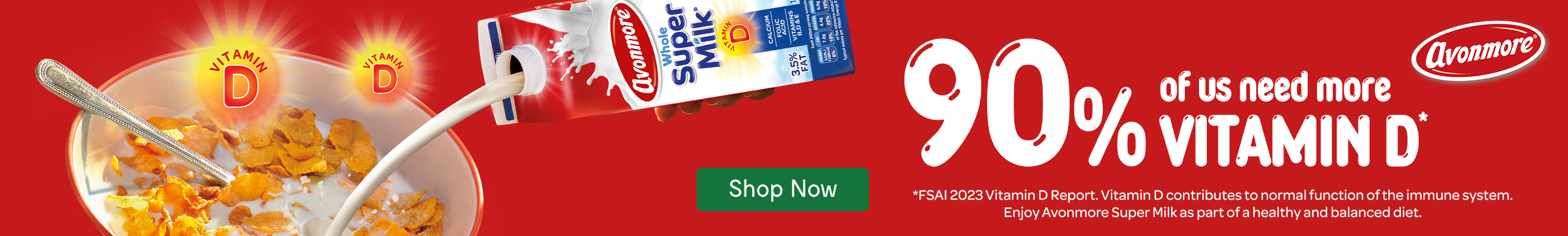 An advertisement for Avonmore milk