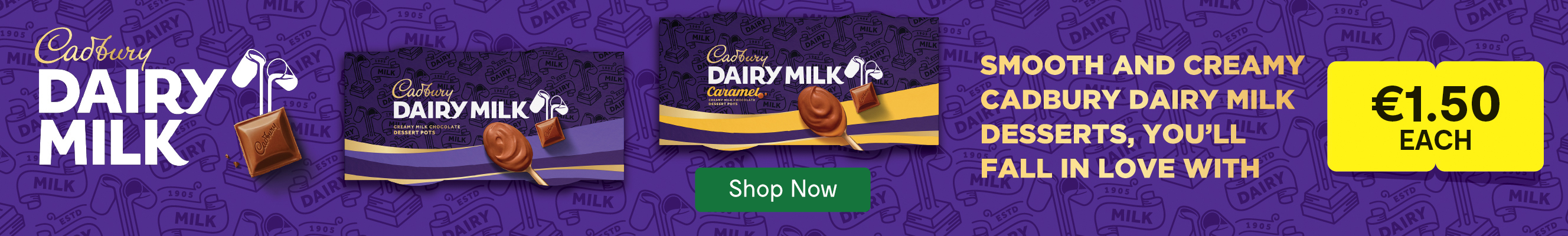 An advertisement for Cadbury pots