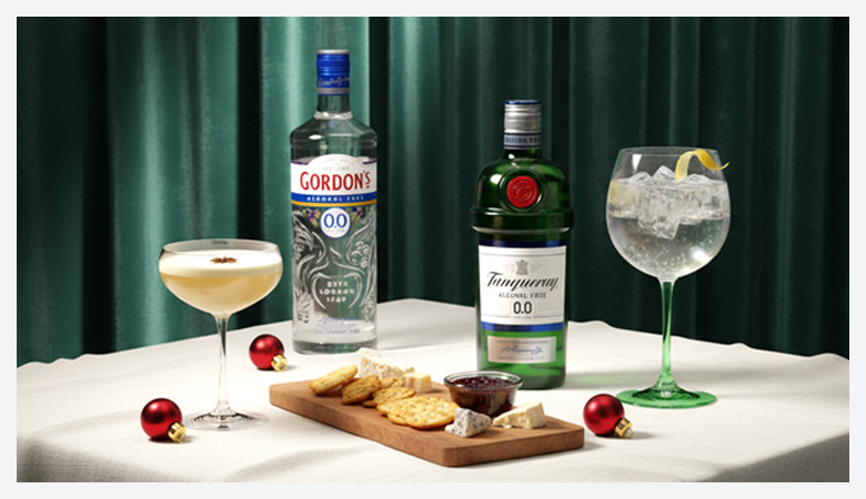 A selection of mocktails, made with Gordons 00 gin and Tanqueray 00 gin