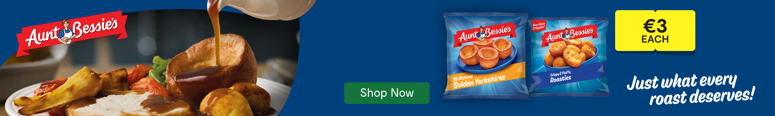 advertisment for Aunt bessies products