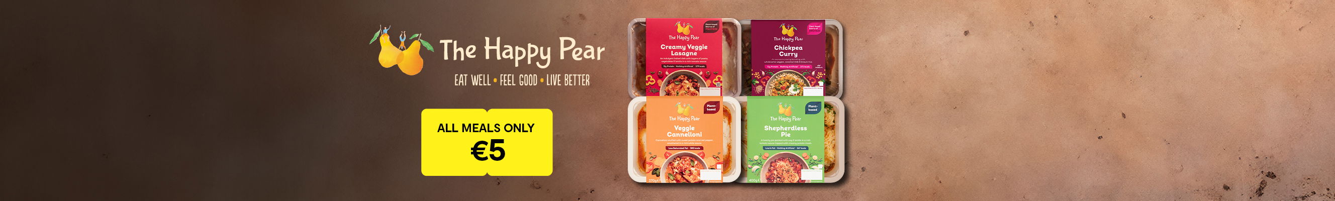 A collage of photos showcasing The Happy Pear products 