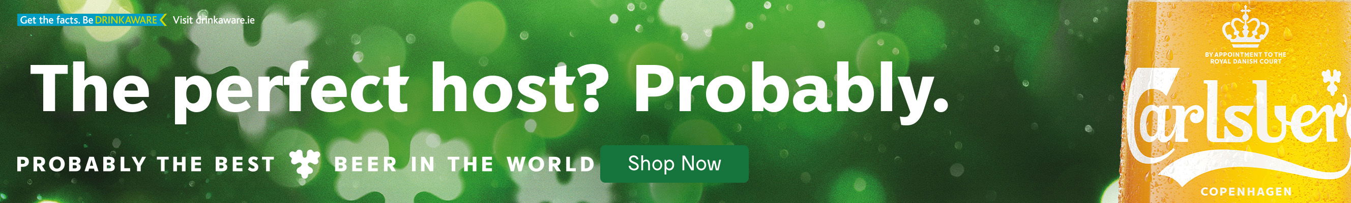 An advertisement Carlsberf lager