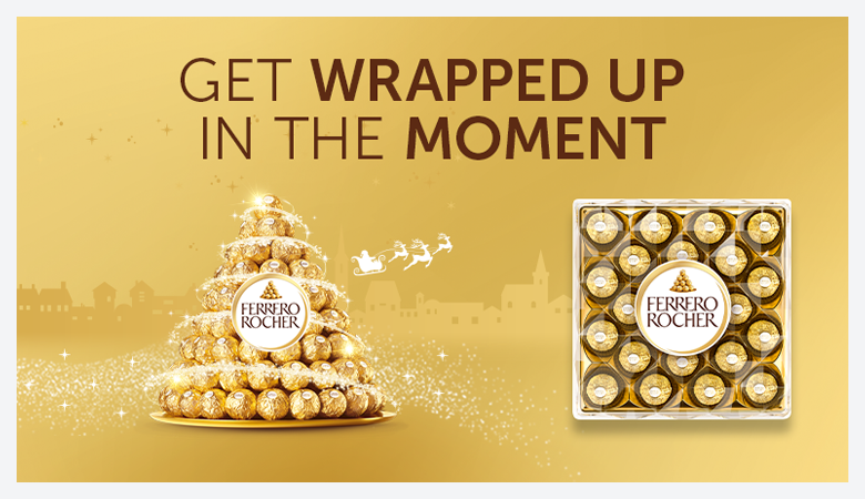 Advertisement for Ferrero products