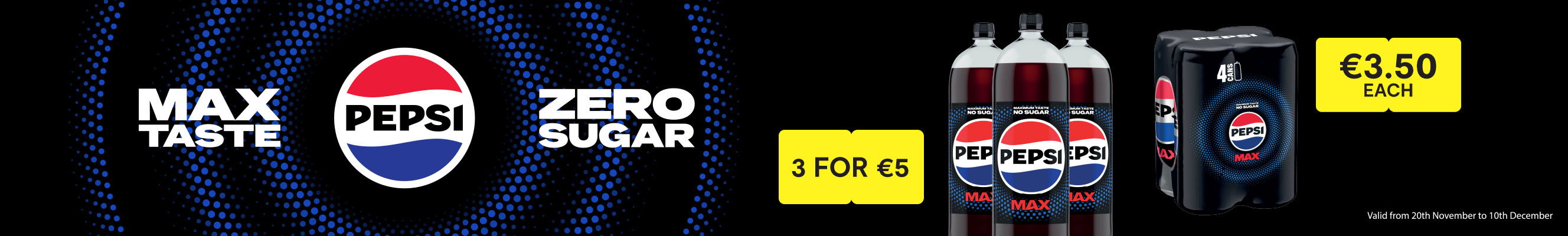 An advertisement for Pepsi zero sugar