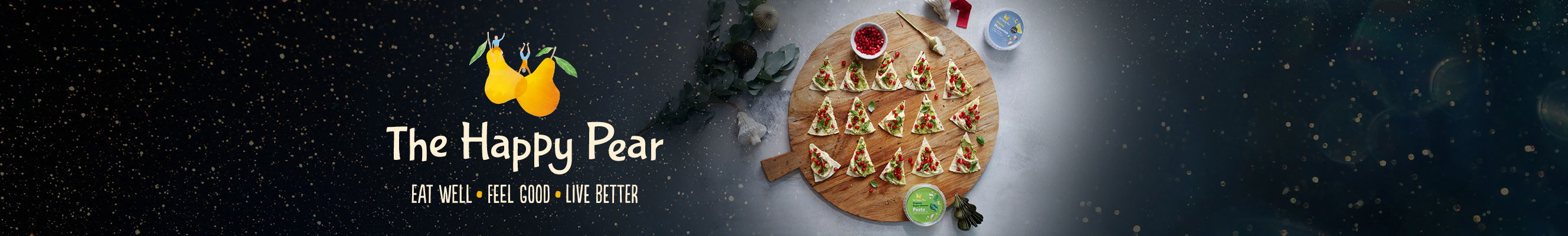 A collage of photos showcasing The Happy Pear products 