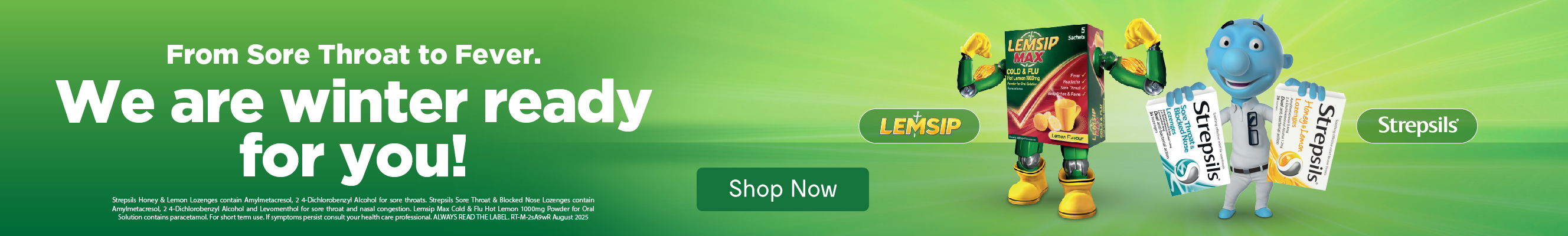 An advertisement for Reckitts cold and flu