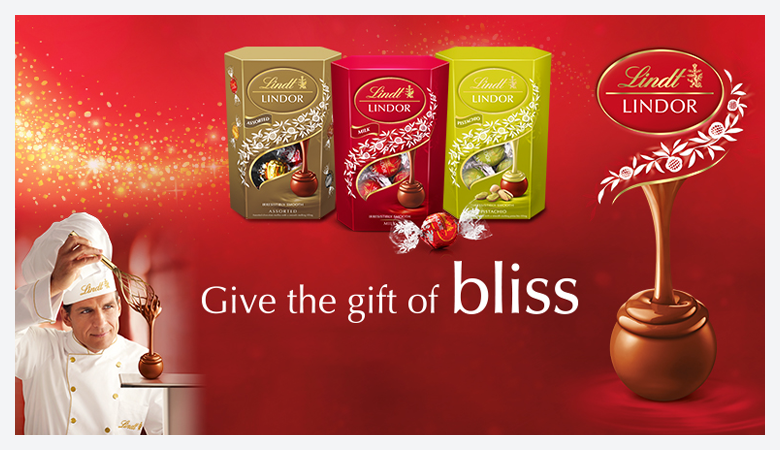 Advert for Lindt boxed chocolate