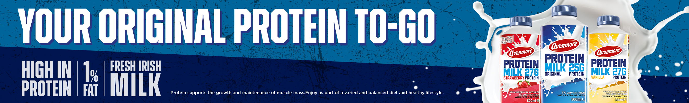 An advertisement for Avonmore milk products