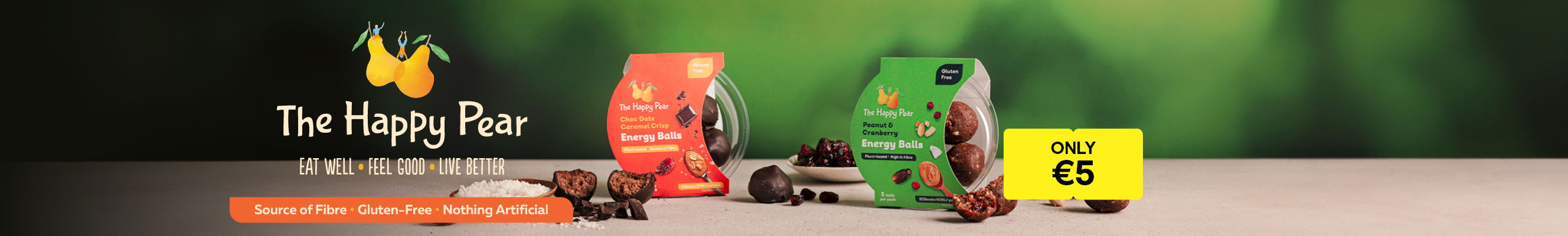 A collage of photos showcasing The Happy Pear products 