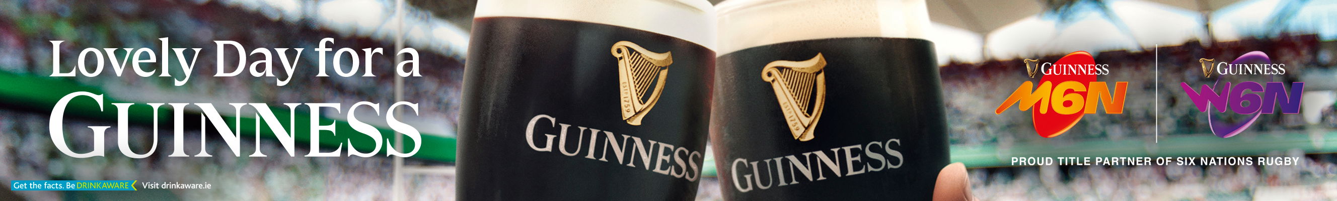 An advertisement for Guinness 6 Nations