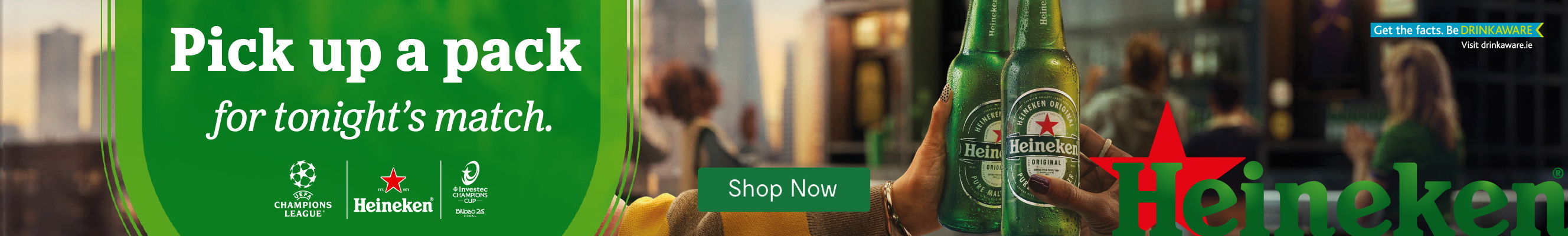 advertisment for Heineken products