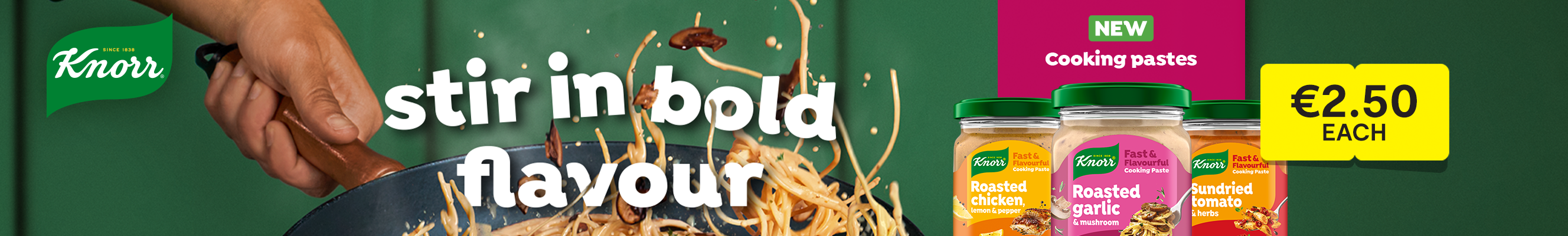 An advertisement for Knorr cooking pastes