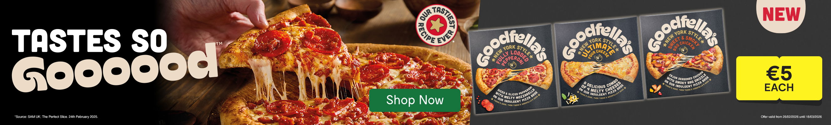 advertisment for Goodfellas pizza