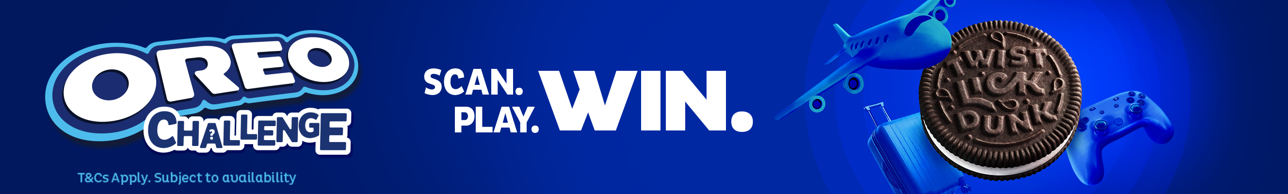 Advertisement for Oreo challenge scan play win