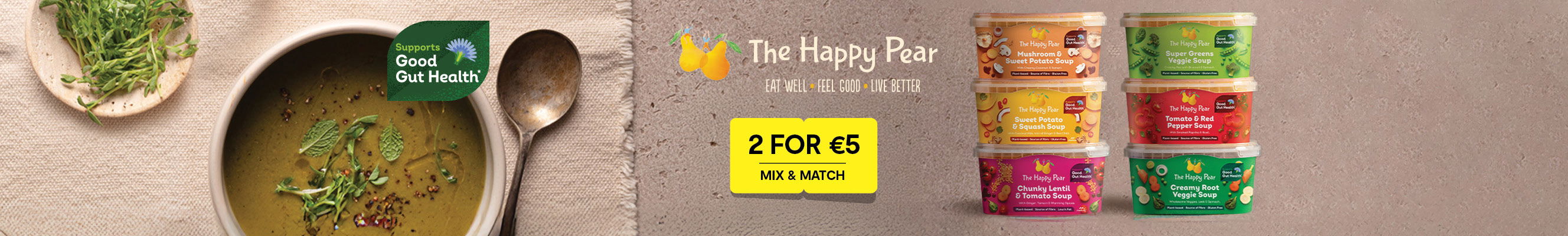 A collage of photos showcasing The Happy Pear products 