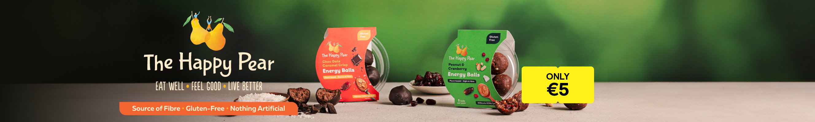 A collage of photos showcasing The Happy Pear products 