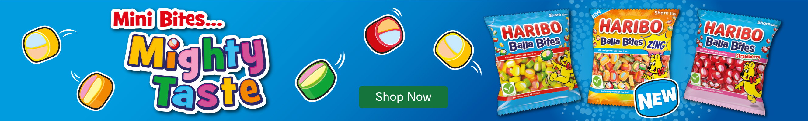 An advertisement for Haribo