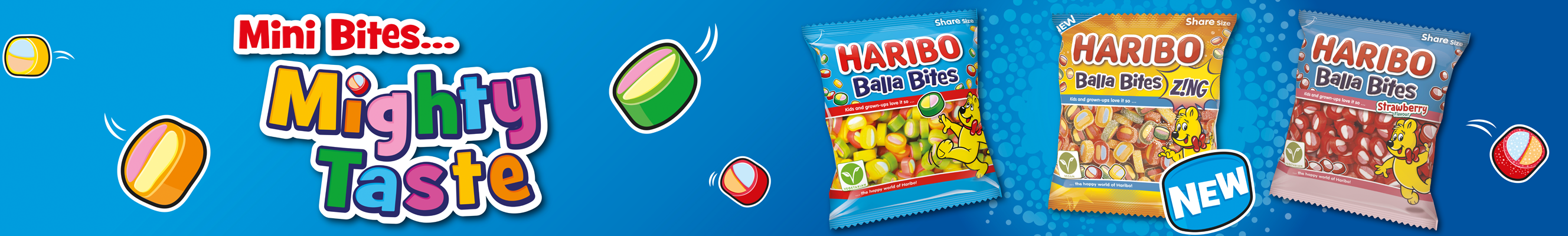 An advertisement for Haribo