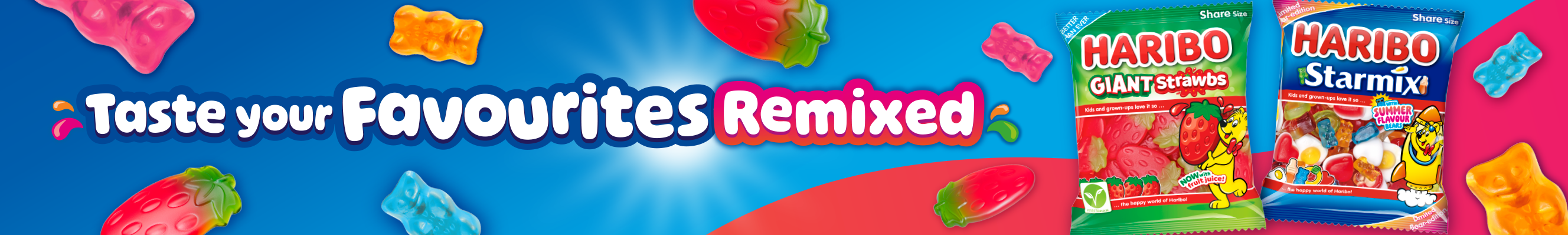 An advertisement for Haribo