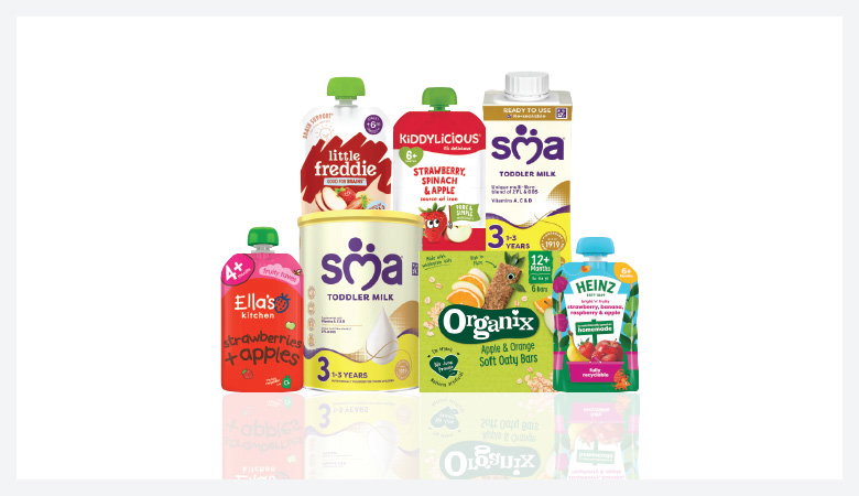 A promotional image showcasing a variety of baby products